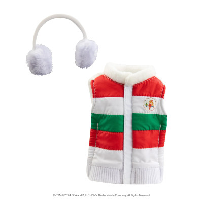 Chaleco acolchado y orejeras colección Claus Couture® THE ELF ON THE SHELF®