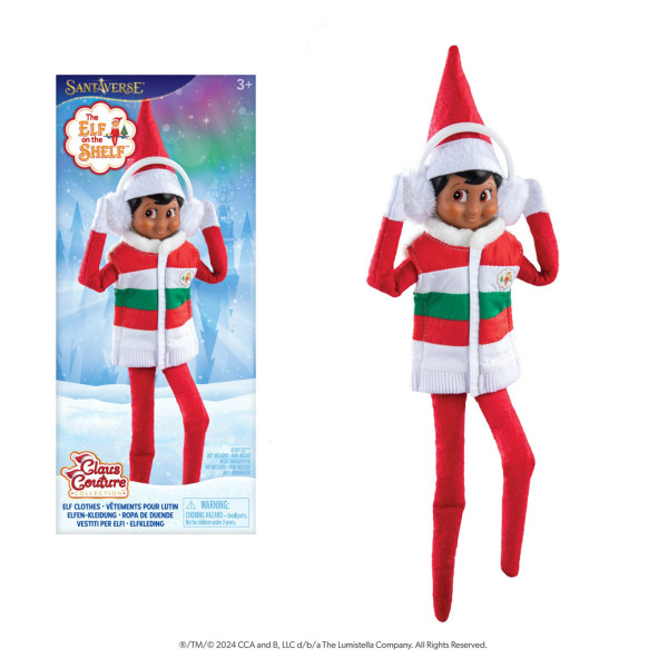 Chaleco acolchado y orejeras colección Claus Couture® THE ELF ON THE SHELF®