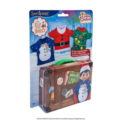 Pack 3 Camisetas y Maleta de Recuerdo Colección Claus Couture® THE ELF ON THE SHELF®