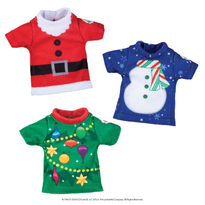 Pack 3 Camisetas y Maleta de Recuerdo Colección Claus Couture® THE ELF ON THE SHELF®