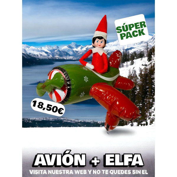 Super pack Avión + Elfo chica. Articular Elfa disponible.