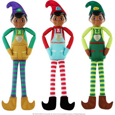 Elf Mates® pack de 3 elfos  con libro (En inglés)